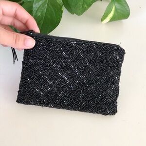 Lancôme Exclusive Black Beaded Clutch